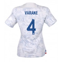 Frankrike Raphael Varane #4 Bortatröja Kvinnor VM 2022 Korta ärmar